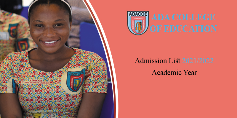 Admission List For 2021/2022 Academic Year