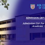 THIRD ADMISSION LIST FOR 2023/2024 ACADEMIC YEAR
