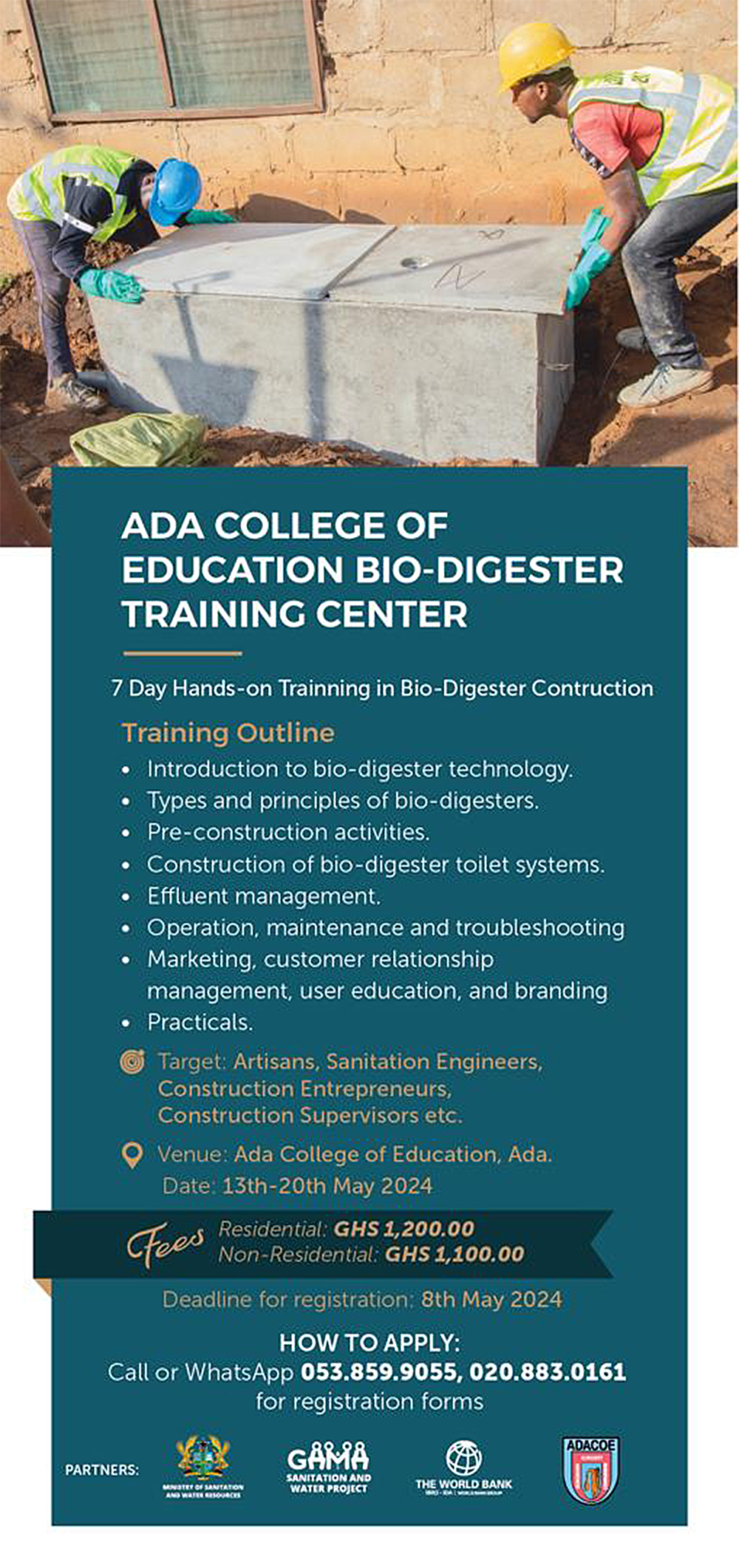 ADA COLLEGE OF EDUCATION BIO-DIGESTER TRAINING CENTER