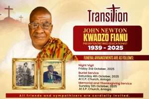 Tribute to Mr. John Newton Kwadzo Fianu Former Principal, Ada Training College (1985–1992)